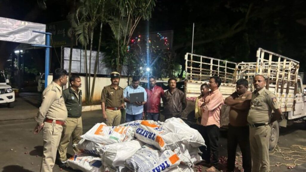 Smugglers hide sandalwood worth Rs 1.12 crore under onions to mask scent; held in Bengaluru | Bangalore News