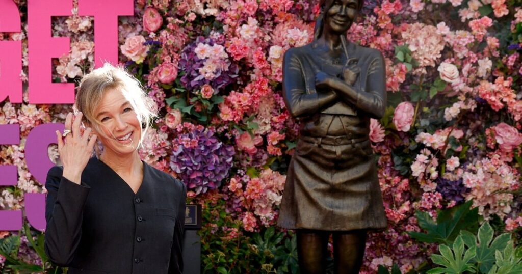 New statue of Bridget Jones joins other film icons in London’s Leicester Square