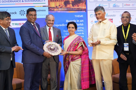 CM Naidu lauds his wife for winning two prestigious awards in London