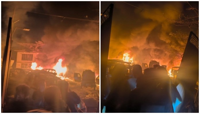 Nowgam, Srinagar: Seized explosive material from Faridabad blasts at police station, 9 dead, including policemen and FSL personnel, 29 injured