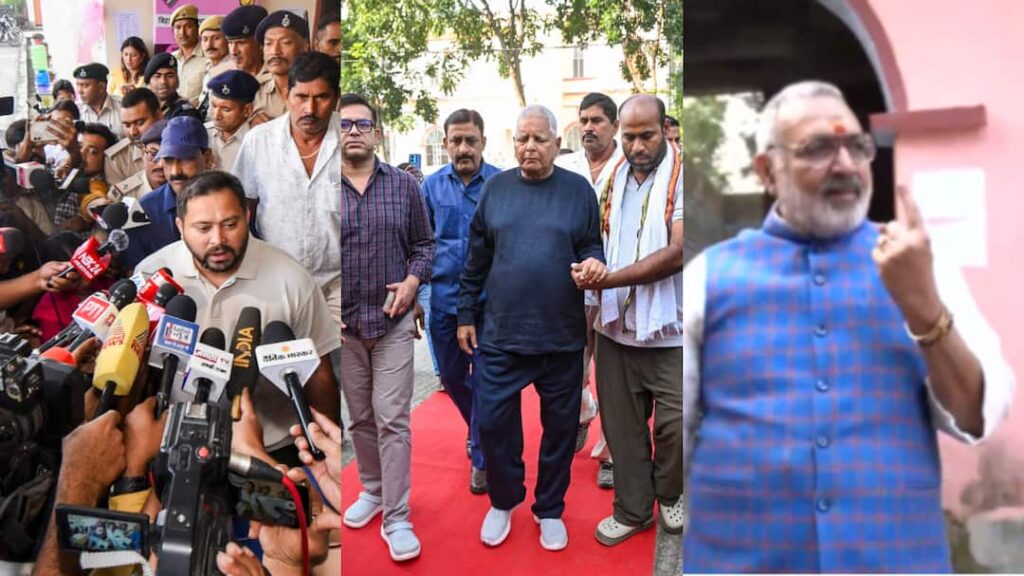 Tejashwi Yadav, Giriraj Singh Among Early Voters As Polling Begins