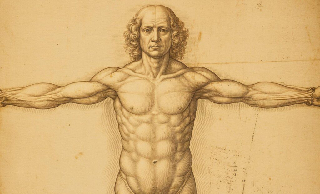 A 500-Year-Old Puzzle Hidden Between Da Vinci’s “Vitruvian Man” Legs Just Revealed a New Secret