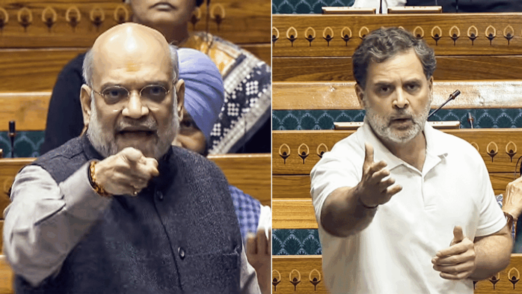 Sparks fly in Lok Sabha as Rahul Gandhi & Amit Shah face off on ‘vote chori’