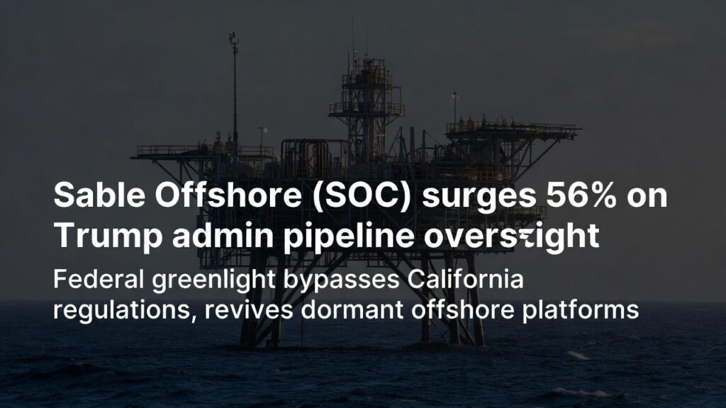 Sable Offshore Stock Surges on Trump Admin Pipeline Boost